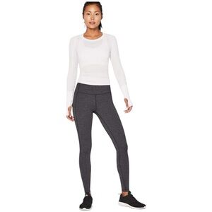 Lululemon Speed Up Tight Knit Heathered Black Size 4